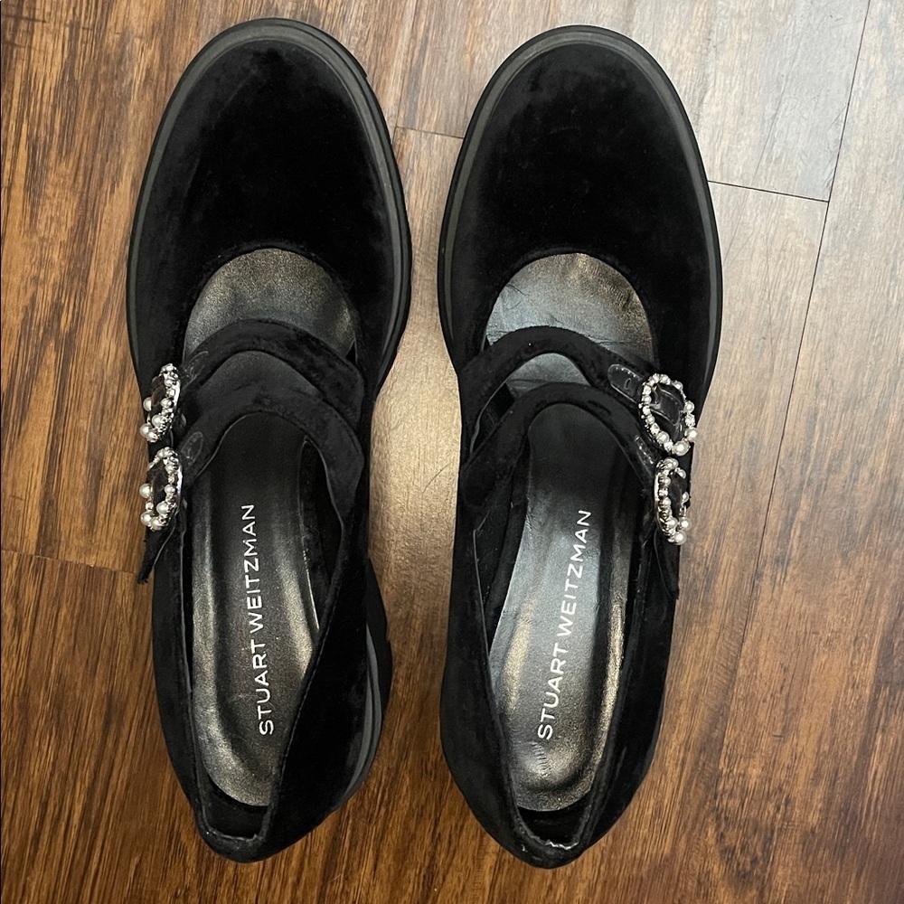 STUART WEITZMAN soho leighton platform mary jane in black 10.5 - Picture 9 of 16